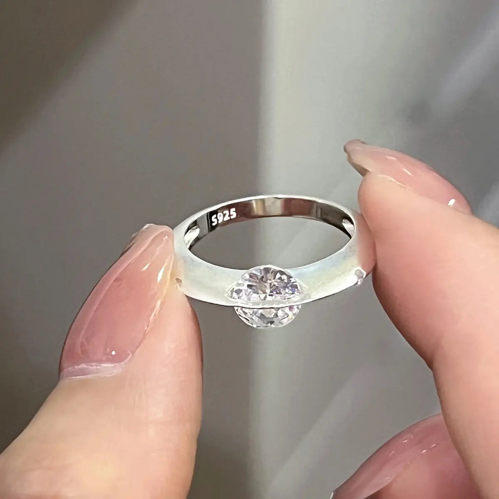 🔥HOT SALE 49% OFF 🔥 💎S925 Sterling Silver Cosmic Stellar Rotatable Diamond Ring