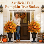 🔥Last Day 50% OFF – Artificial Fall Pumpkin Tree Stakes🍂