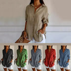 🌷LAST DAY SALE 49% OFF - Classic Pleated Textured Single-Breasted Lapel Shirt for Women